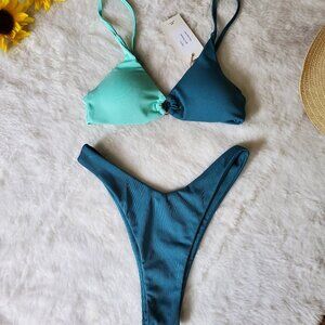 NWT RIHOAS RIBBED BIKINI SWIMSUIT